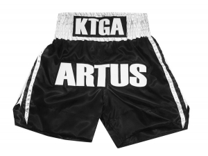 Personalized Boxing Shorts : KNBXCUST-2042-Black